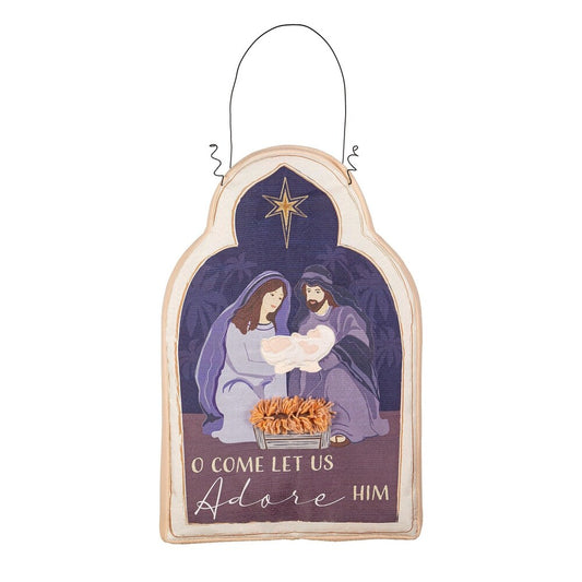 Come Let Us Adore Him Estate Door Decor