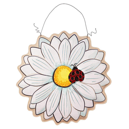 Daisy/Sunflower Double Sided Estate Door Hanger; Polyester