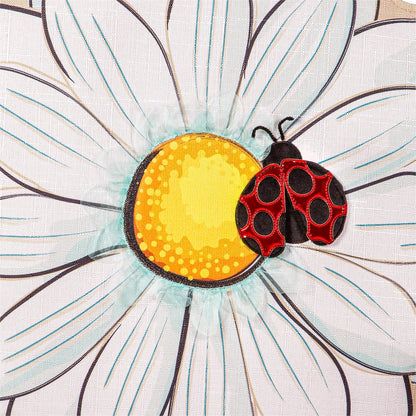 Daisy/Sunflower Double Sided Estate Door Hanger; Polyester