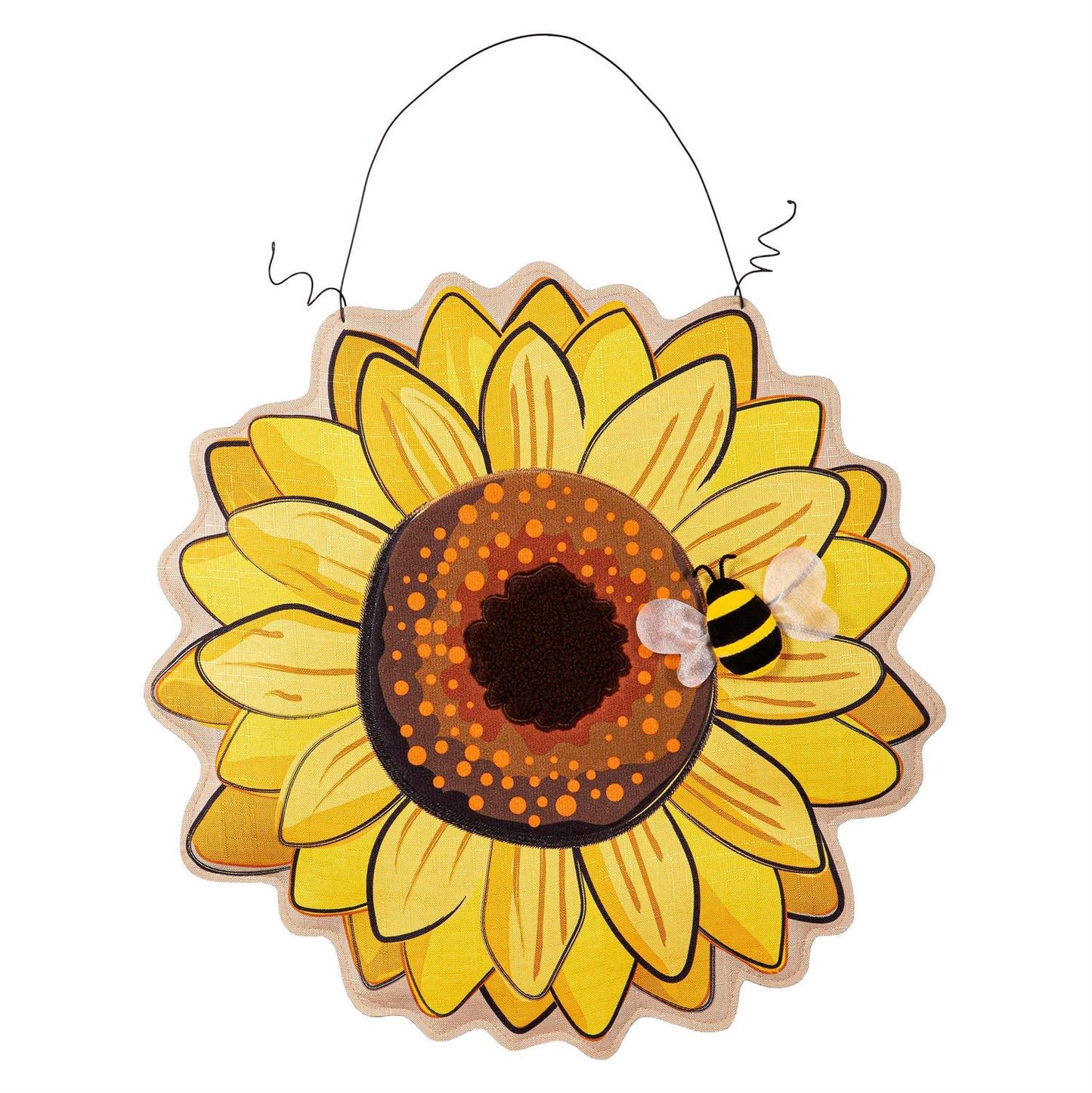 Daisy/Sunflower Double Sided Estate Door Hanger; Polyester
