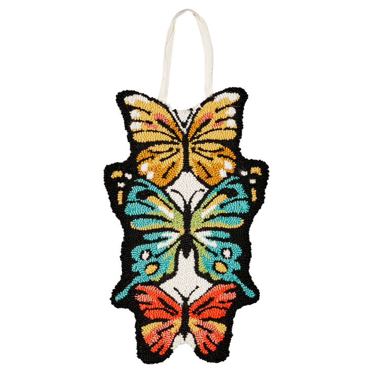 Butterfly Fields Hooked Door Hanger; Polypropylene 21.5"Lx13"W