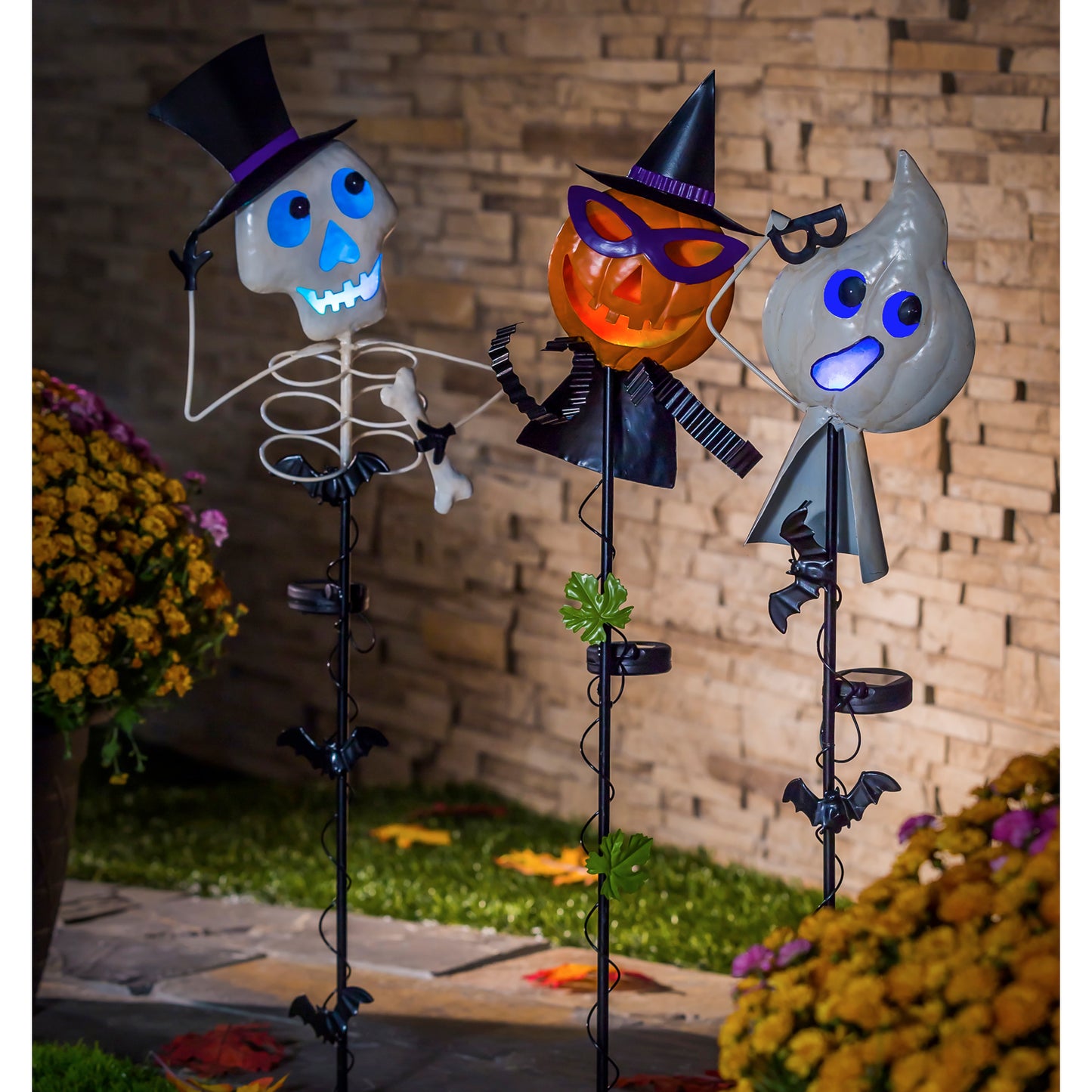 Halloween Jack O'Lantern Solar Stake