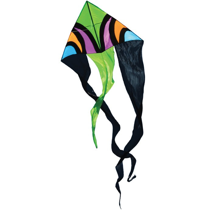 Dashiki Ripstop Nylon Delta Kite with Fiberglass Dowel Frame