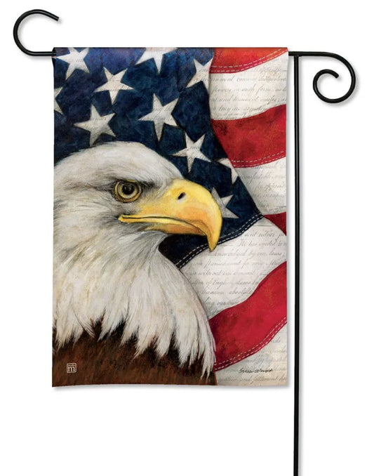 American Eagle Printed Garden Flag; Polyester 12.5"x18"