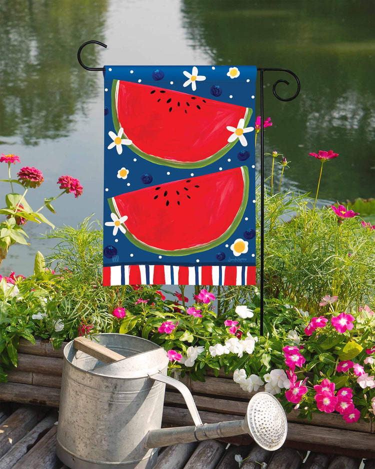 Watermelon Slices Garden Flag