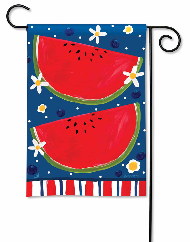 Watermelon Slices Garden Flag