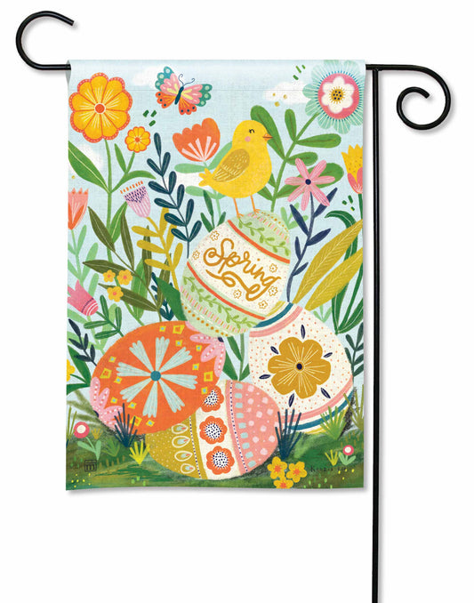 Easter Spring Chicken Garden Flag