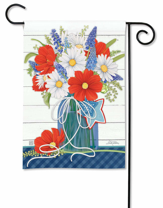 Red, White, & Bloom Garden Flag