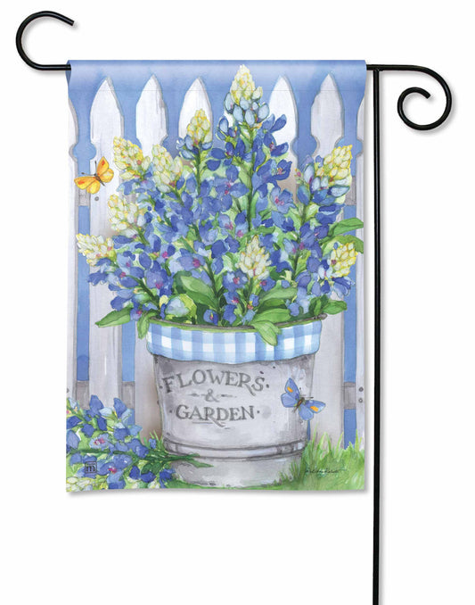 Bluebonnet Bucket Garden Flag