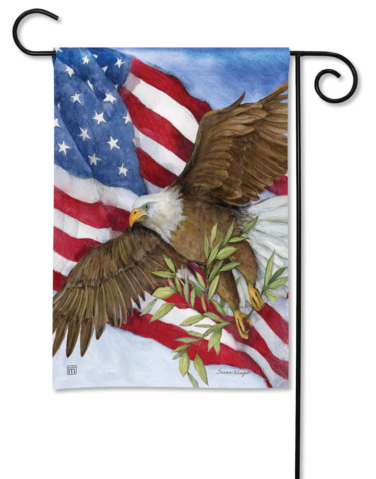 Soaring Eagle Printed Garden Flag; Polyester 12.5"x18"