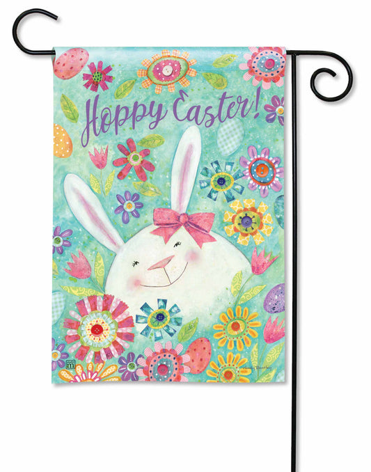 Whimsy Bunny Printed Garden Flag; Polyester 12.5"x18"