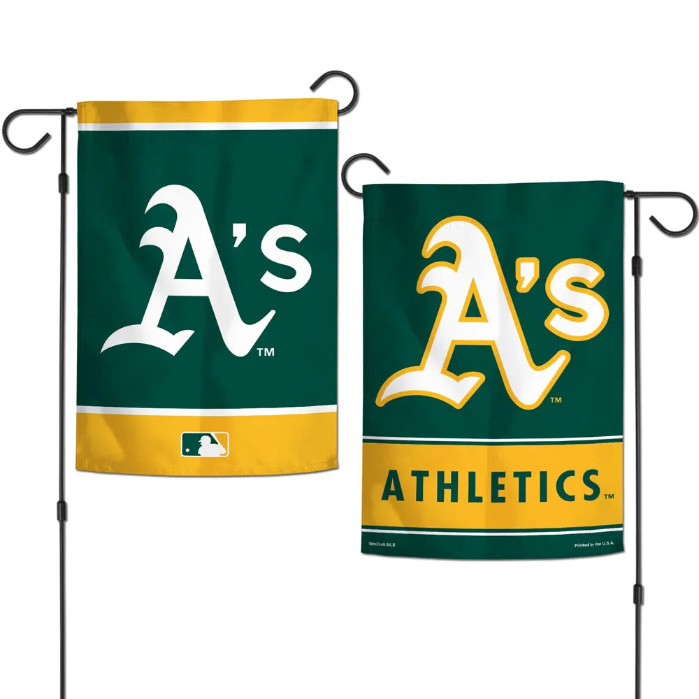 12.5"x18" A's 2-Sided Garden Flag; Polyester