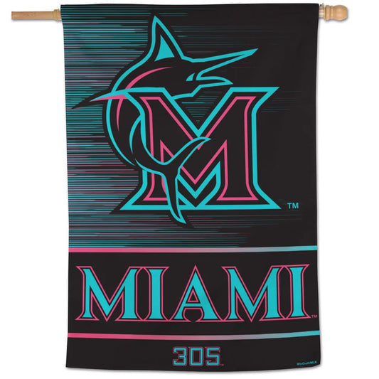 28"x40" Miami Marlins House Flag; Polyester