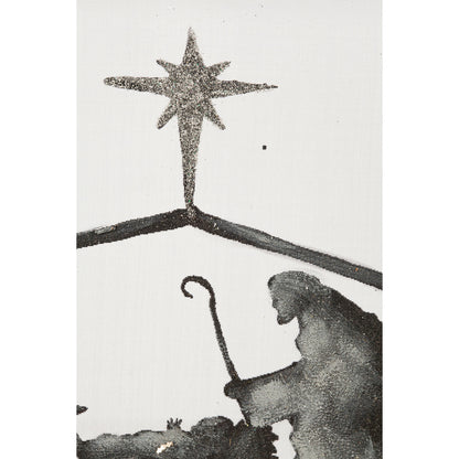 Nativity Scene Wood Framed Picture
