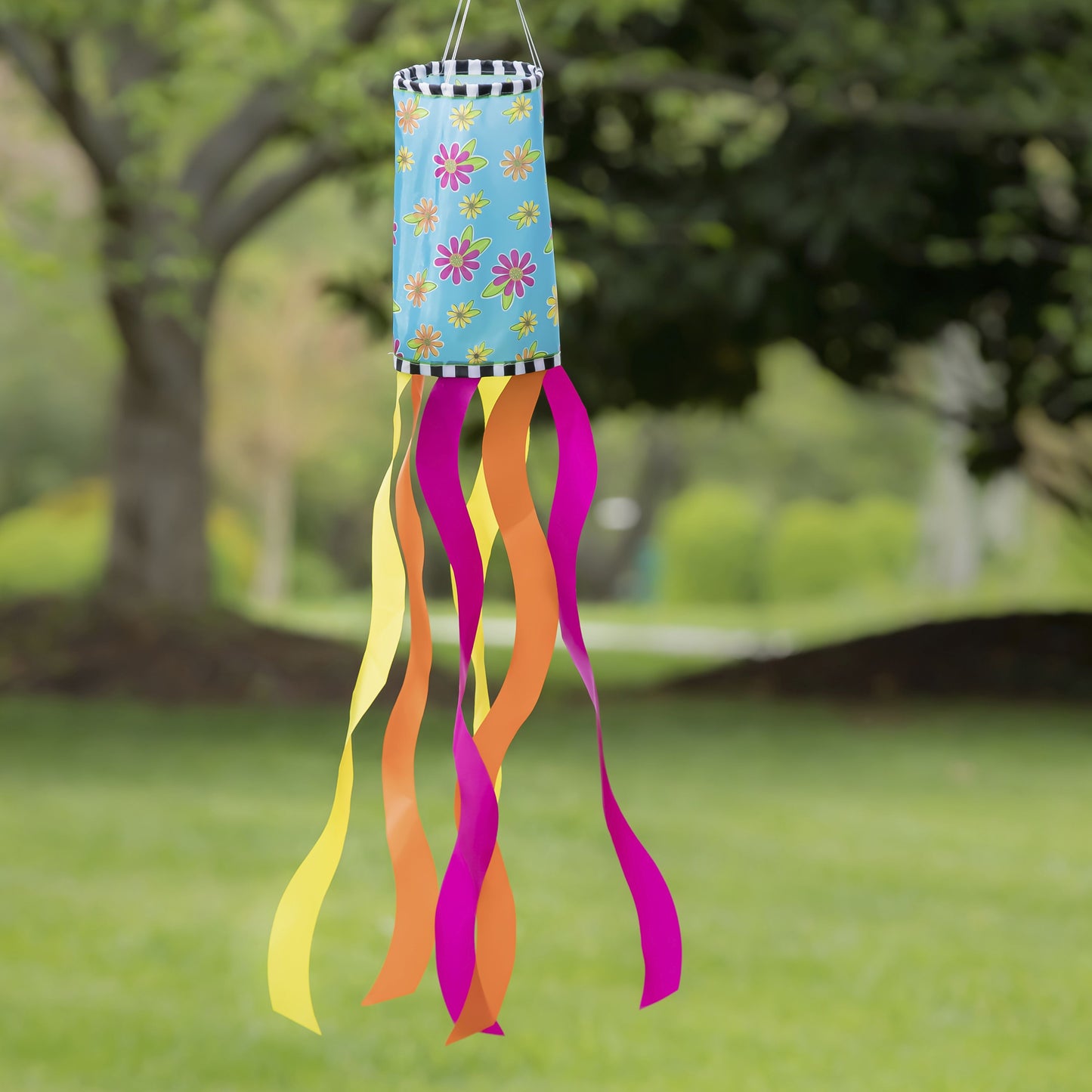 Floral Blessings Windsock; Polyester 7"ODx38"L