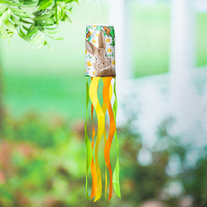 Hello Bunny Windsock; Polyester 6"ODx40"L