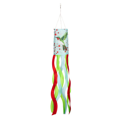 Hummingbird Welcome Windsock; Polyester 6"ODx40"L
