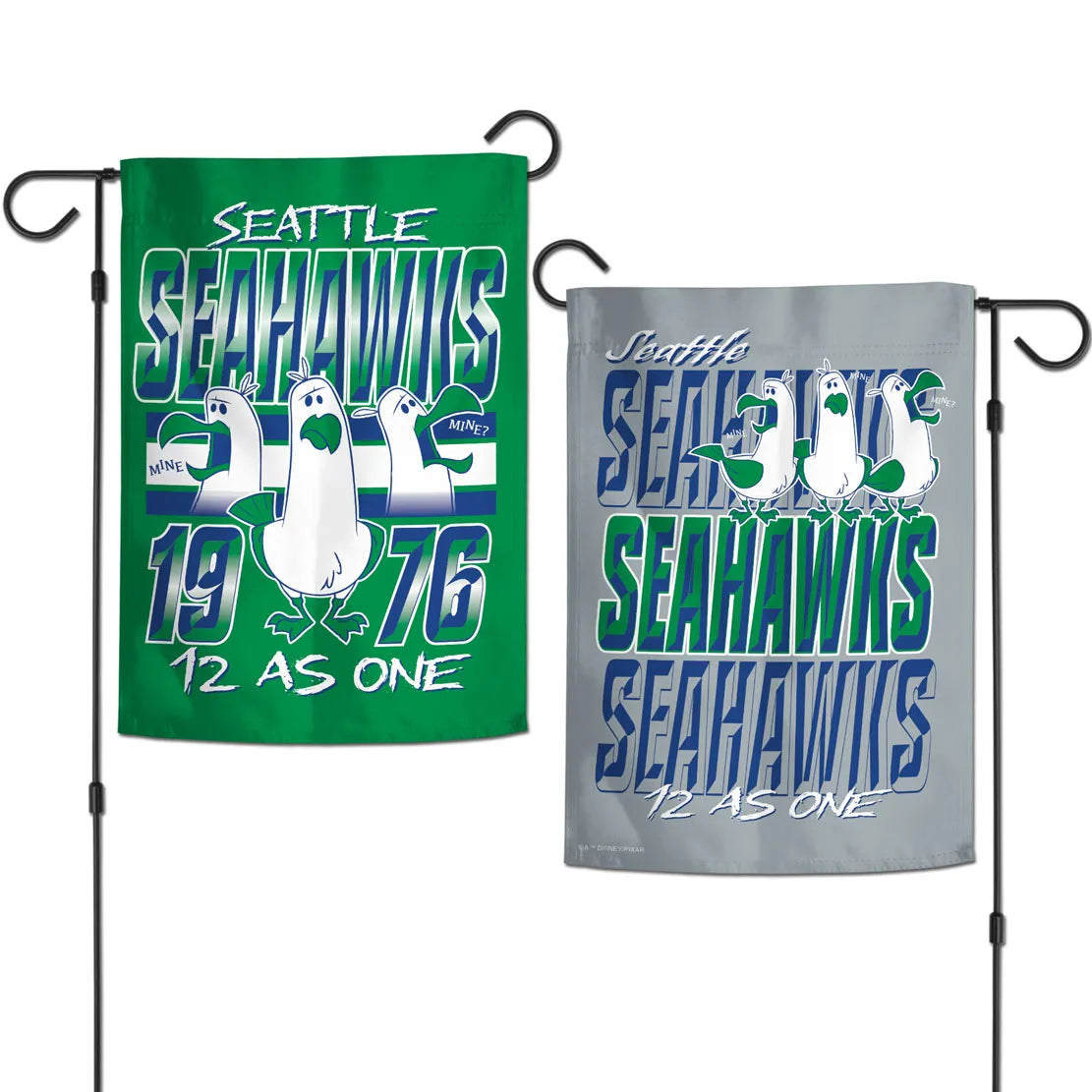 12.5"x18" Seattle Seahawks Disney Mashup 2-Sided Garden Flag; Polyester