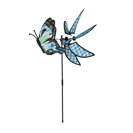 Butterfly Fields Pinwheel Spinner; 19"x19"ODx37"T