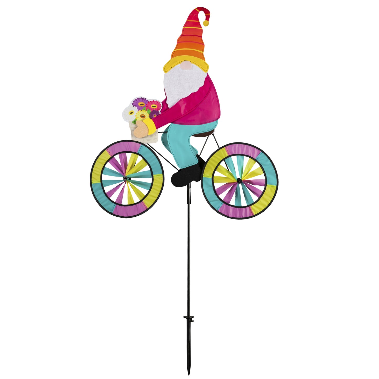 Spring Gnome Bicycle Spinner; 57"Wx29"T