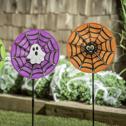 Mr.Spider Spiderweb Pinwheel Spinner; 12"ODx29.5"T