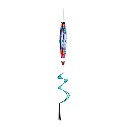 Fluttering Dragonfly Hot Air Balloon Spinner; 55"L x 15" Diameter