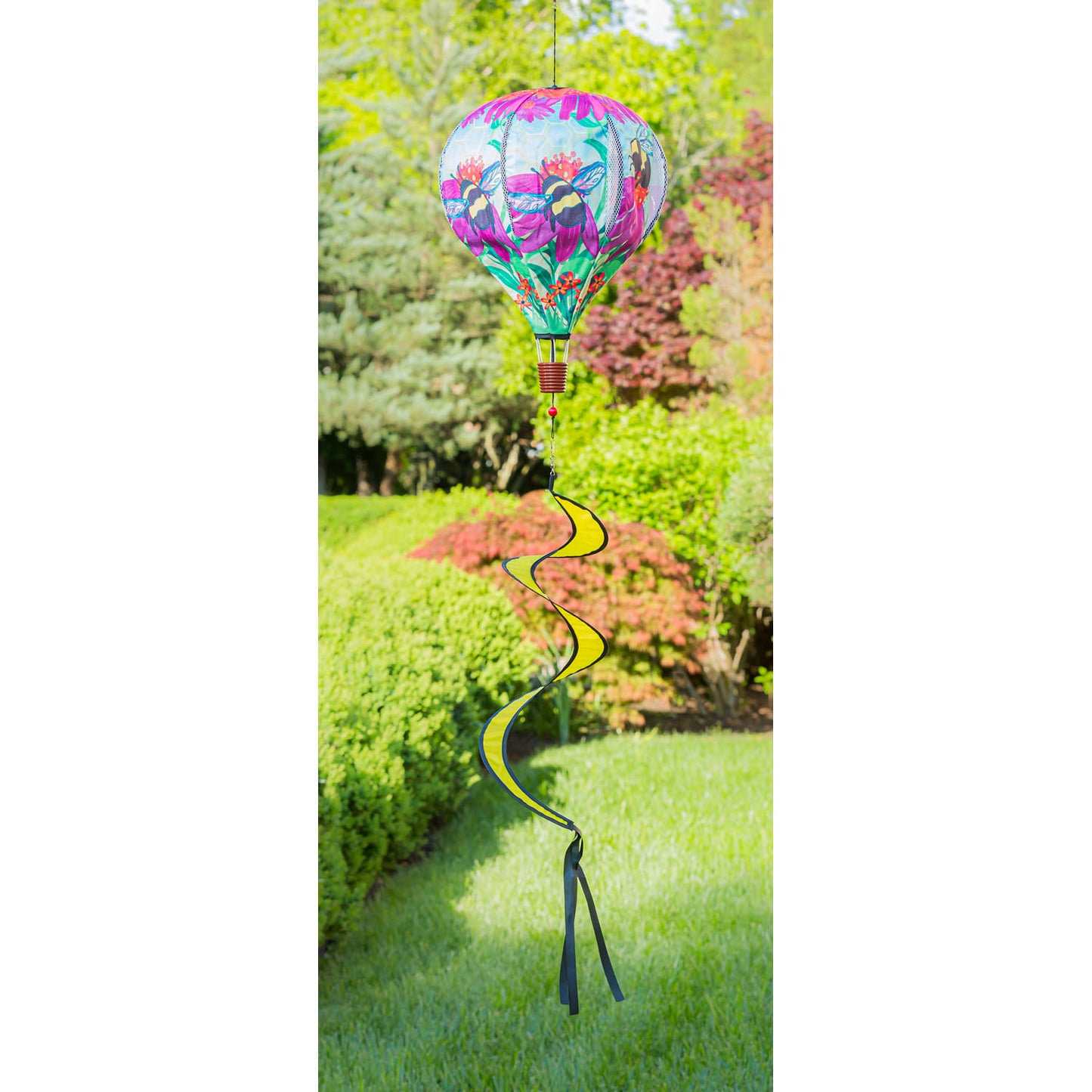 Buzzing Bee Hot Air Balloon Spinner; 55"L x 15" Diameter