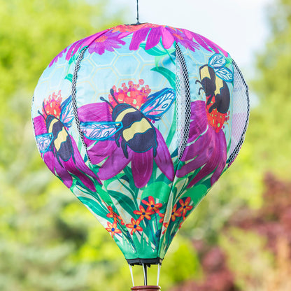 Buzzing Bee Hot Air Balloon Spinner; 55"L x 15" Diameter