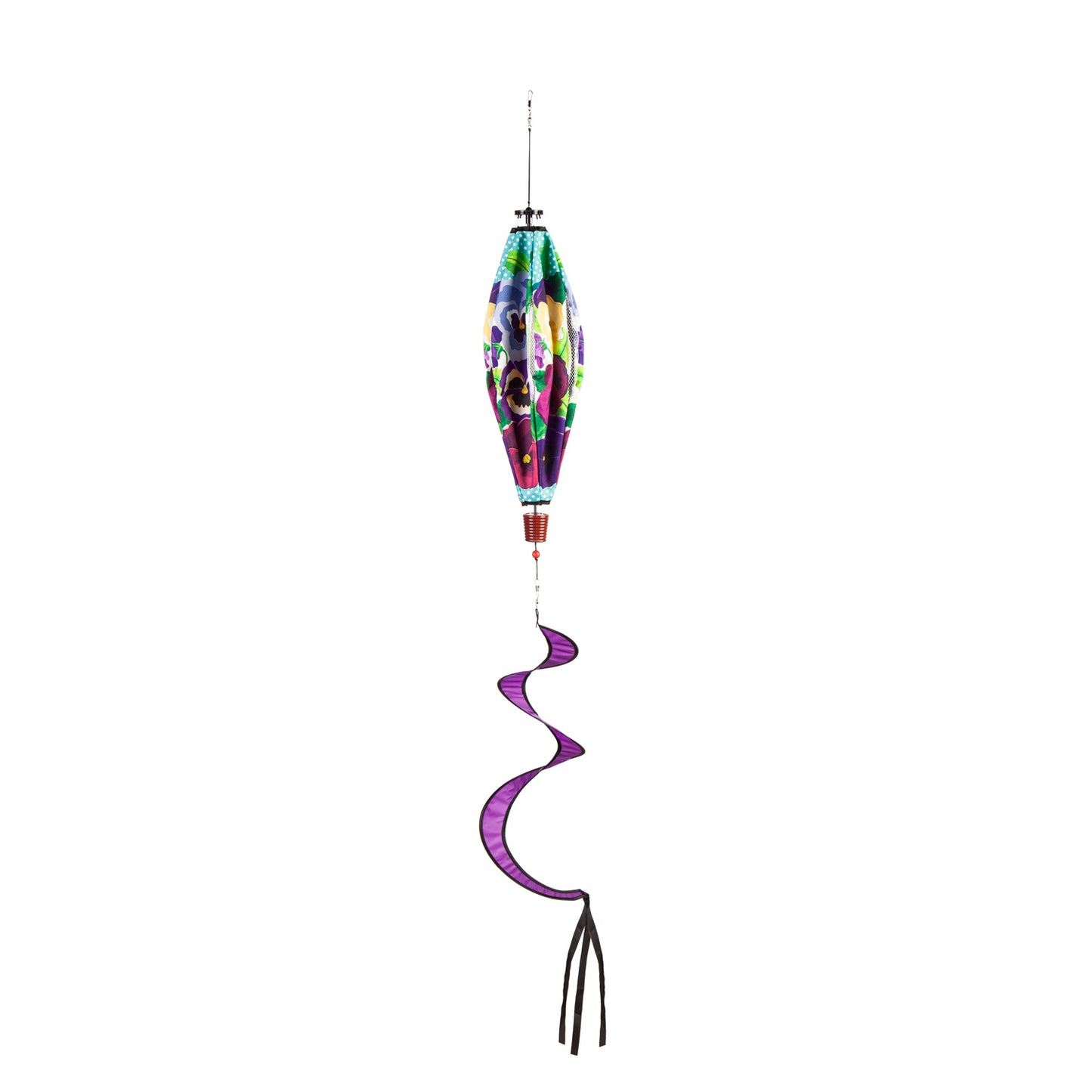 Pansy Garden Hot Air Balloon Spinner Windsock