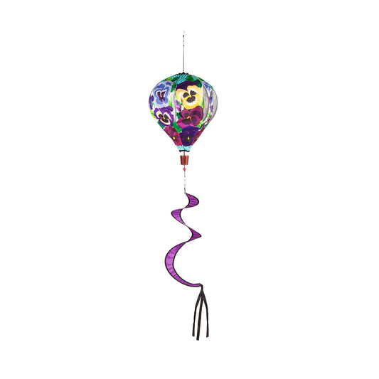 Pansy Garden Hot Air Balloon Spinner Windsock