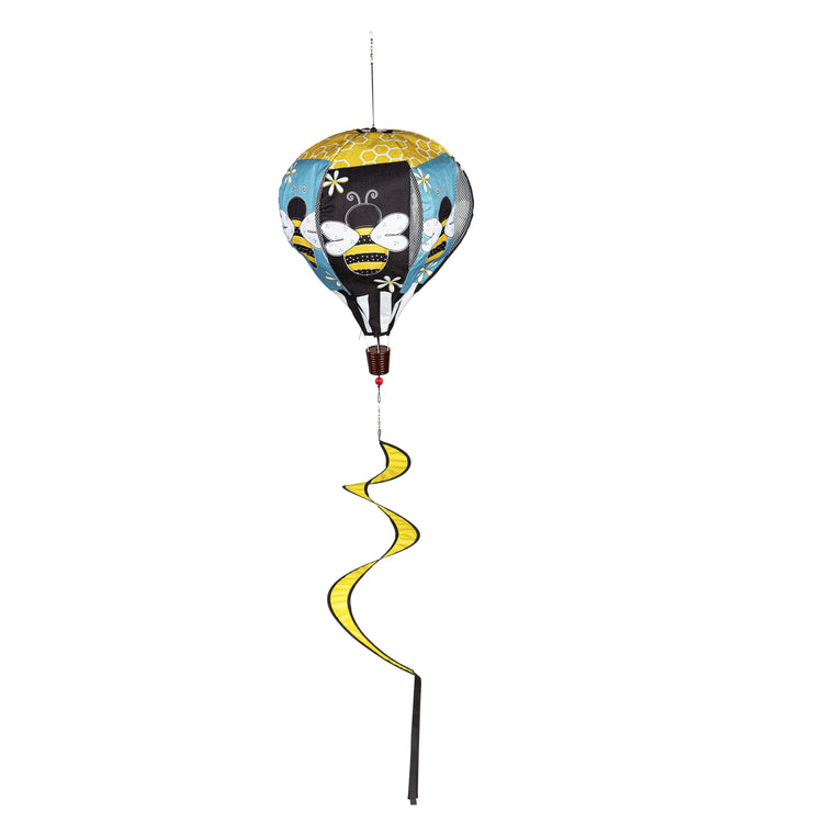 Buzzing Bee Hot Air Balloon Spinner; 55"L x 15" Diameter
