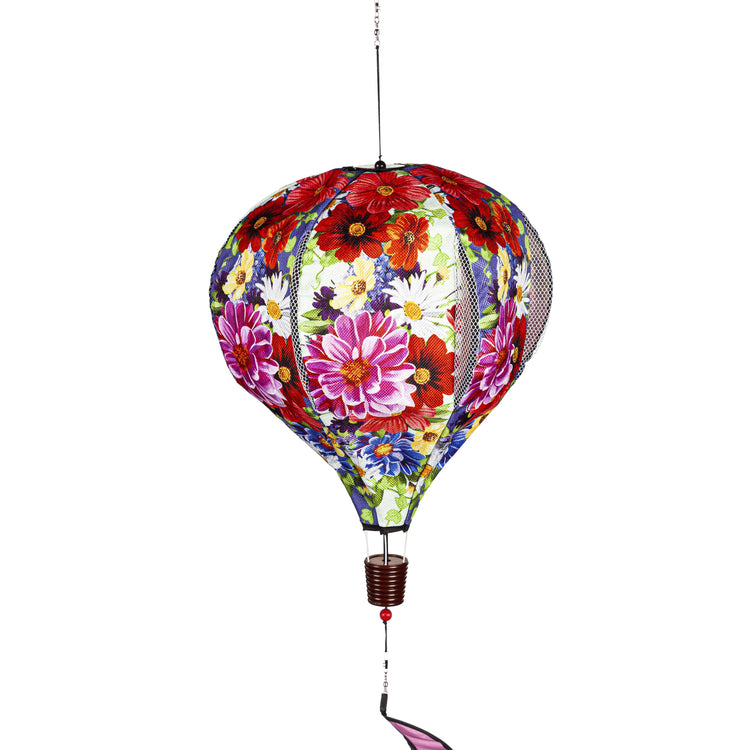 Divided Floral Hot Air Balloon Spinner; 55"L x 15" Diameter