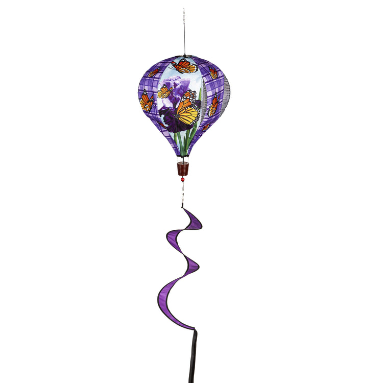 Iris Butterflies Hot Air Balloon Spinner; 55"L x 15" Diameter