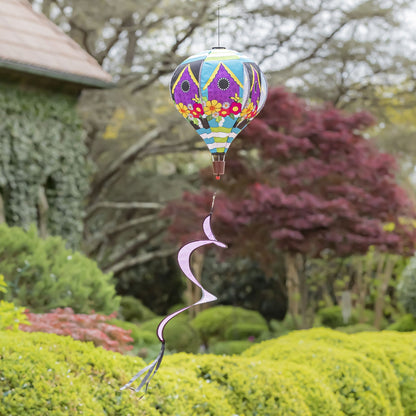 Daisy Birdhouse Hot Air Balloon Spinner; 55"L x 15" Diameter