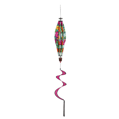 Floral Medley Hot Air Balloon Spinner; 55"L x 15" Diameter