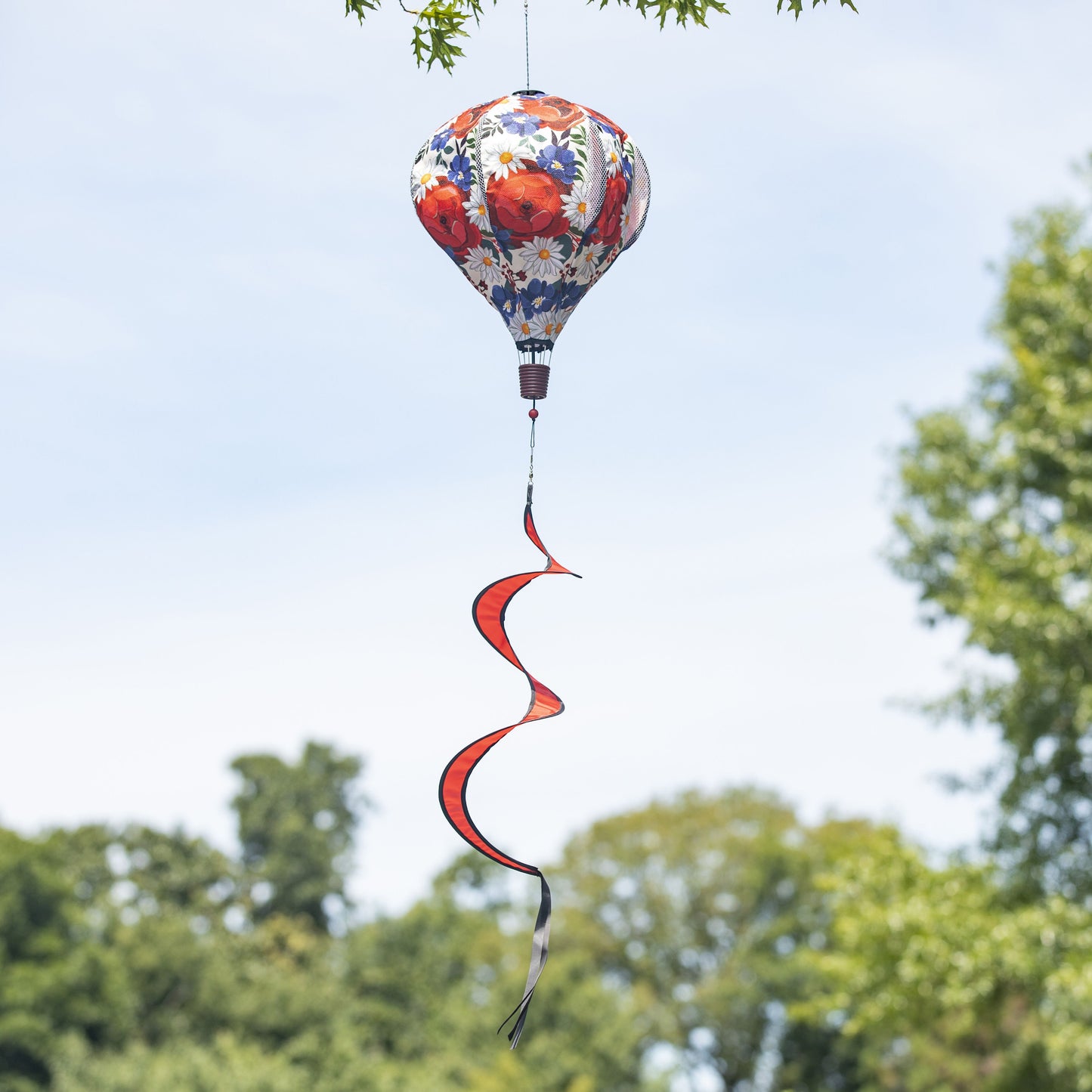Patriotic Welcome to Our Home Hot Air Balloon Spinner; 55"L x 15" Diameter