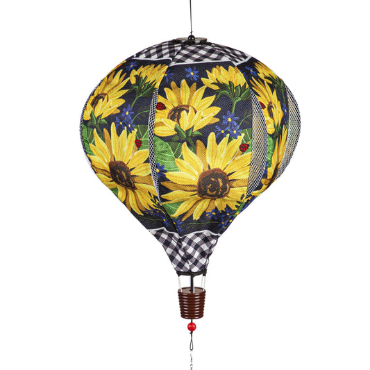 Sunflower Welcome Hot Air Balloon Spinner; 55"L x 15" Diameter