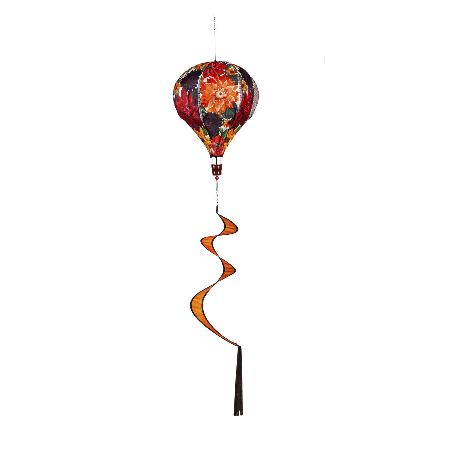 Fall Floral Home Sweet Home Hot Air Balloon Spinner; 55"L x 15" Diameter