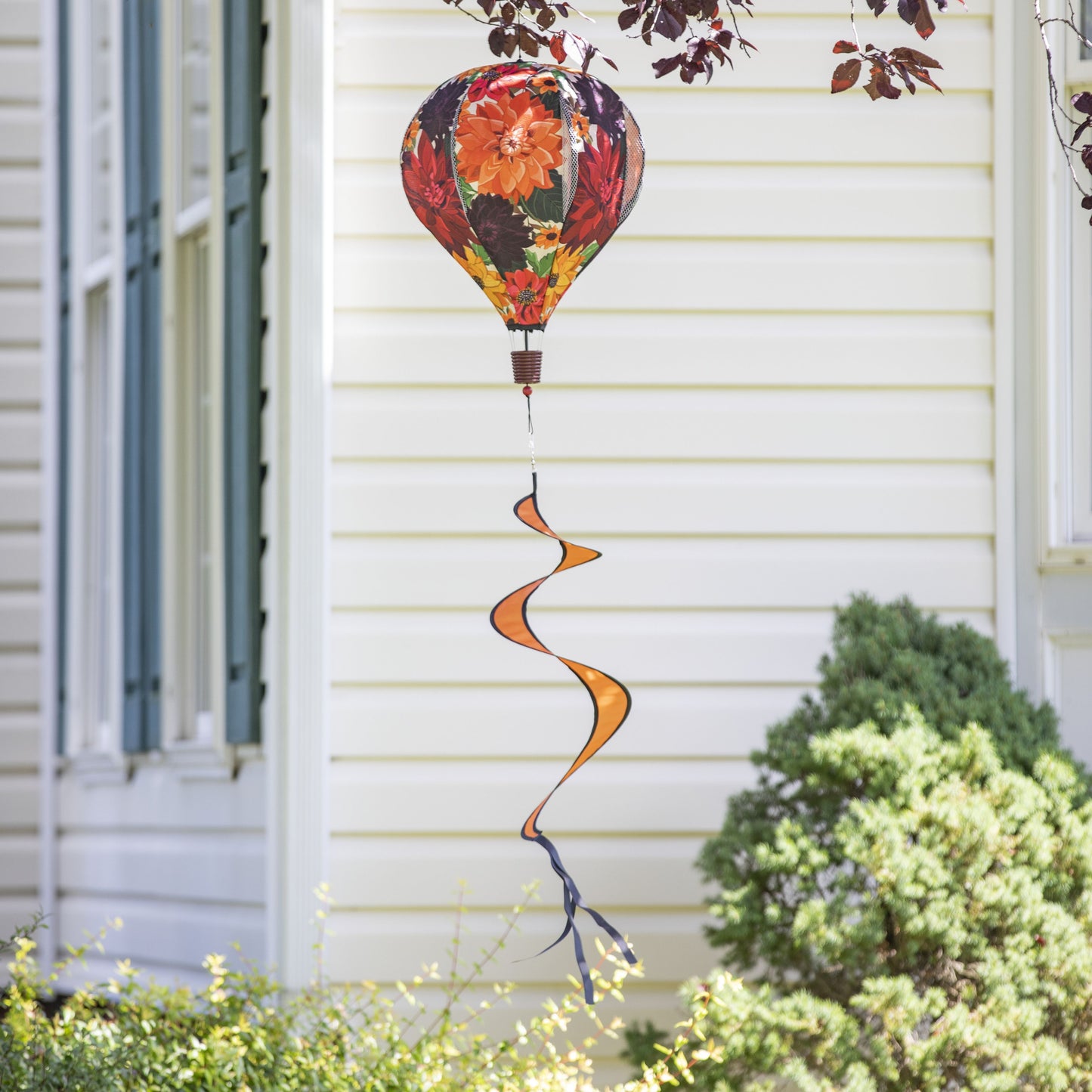 Fall Floral Home Sweet Home Hot Air Balloon Spinner; 55"L x 15" Diameter
