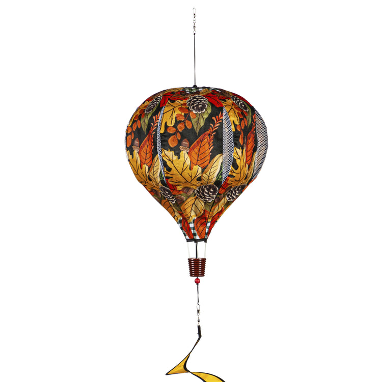 Grateful Thankful Blessed Leaves Hot Air Balloon Spinner; 55"L x 15" Diameter