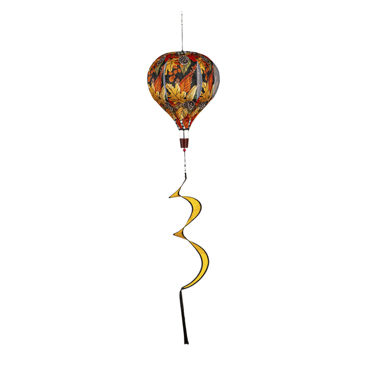 Grateful Thankful Blessed Leaves Hot Air Balloon Spinner; 55"L x 15" Diameter