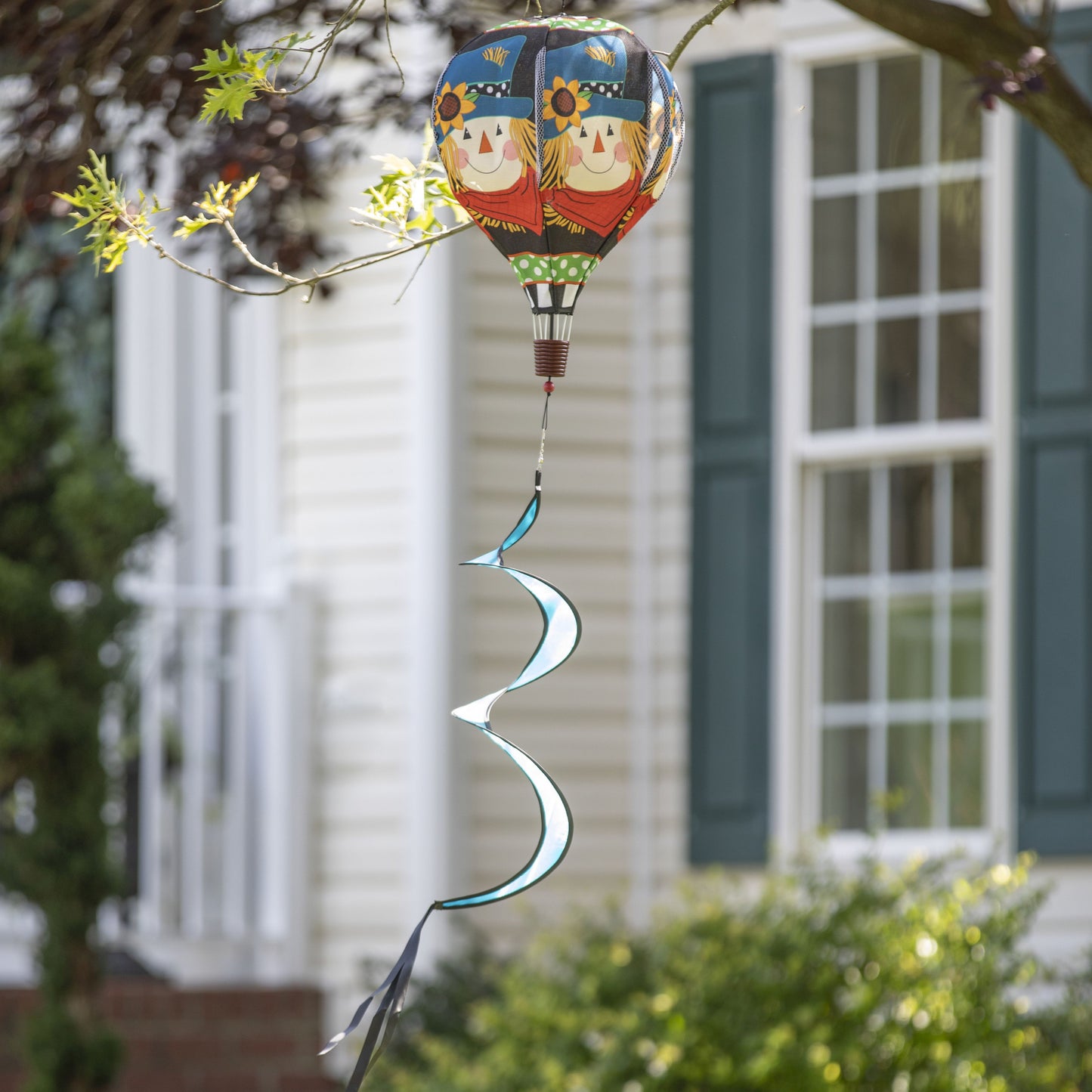 Scarecrow Friend Hot Air Balloon Spinner; 55"L x 15" Diameter