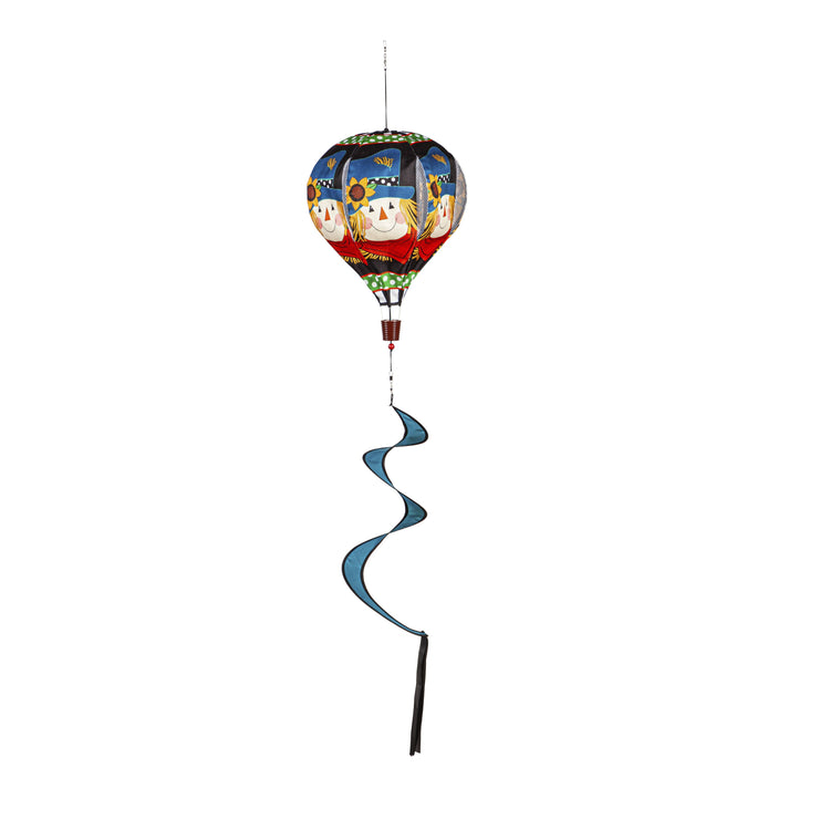 Scarecrow Friend Hot Air Balloon Spinner; 55"L x 15" Diameter