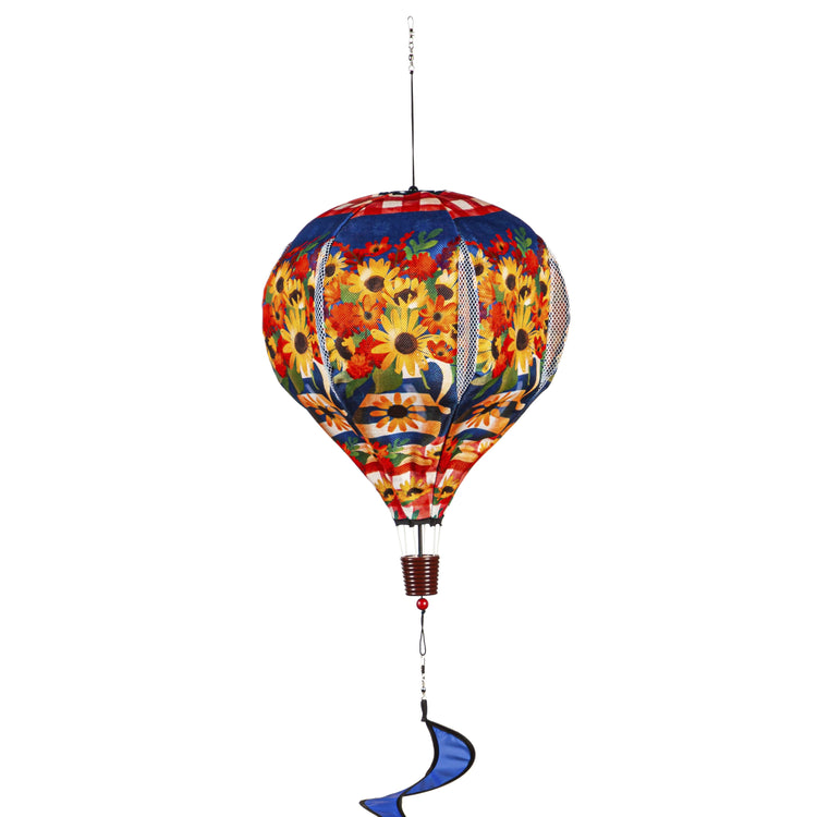 Blessed Floral Hot Air Balloon Spinner; 55"L x 15" Diameter