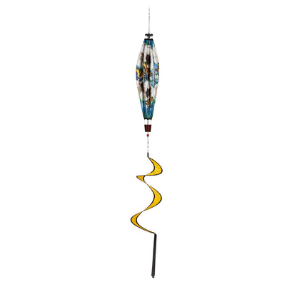 Anemone & Butterflies Hot Air Balloon Spinner; 55"L x 15" Diameter
