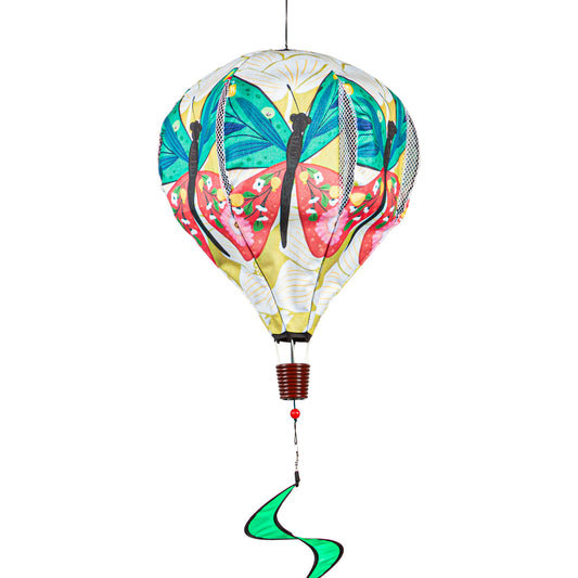 Folk Butterfly Hot Air Balloon Spinner; 55"L x 15" Diameter