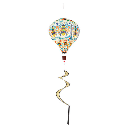 Patterned Bee Hot Air Balloon Spinner; 55"L x 15" Diameter
