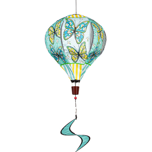 Floral Butterfly Hot Air Balloon Spinner; 55"L x 15" Diameter
