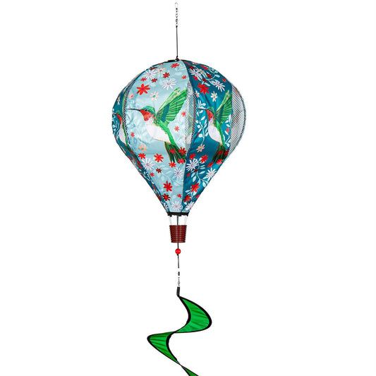 Hummingbird Welcome Hot Air Balloon Spinner; 55"L x 15" Diameter