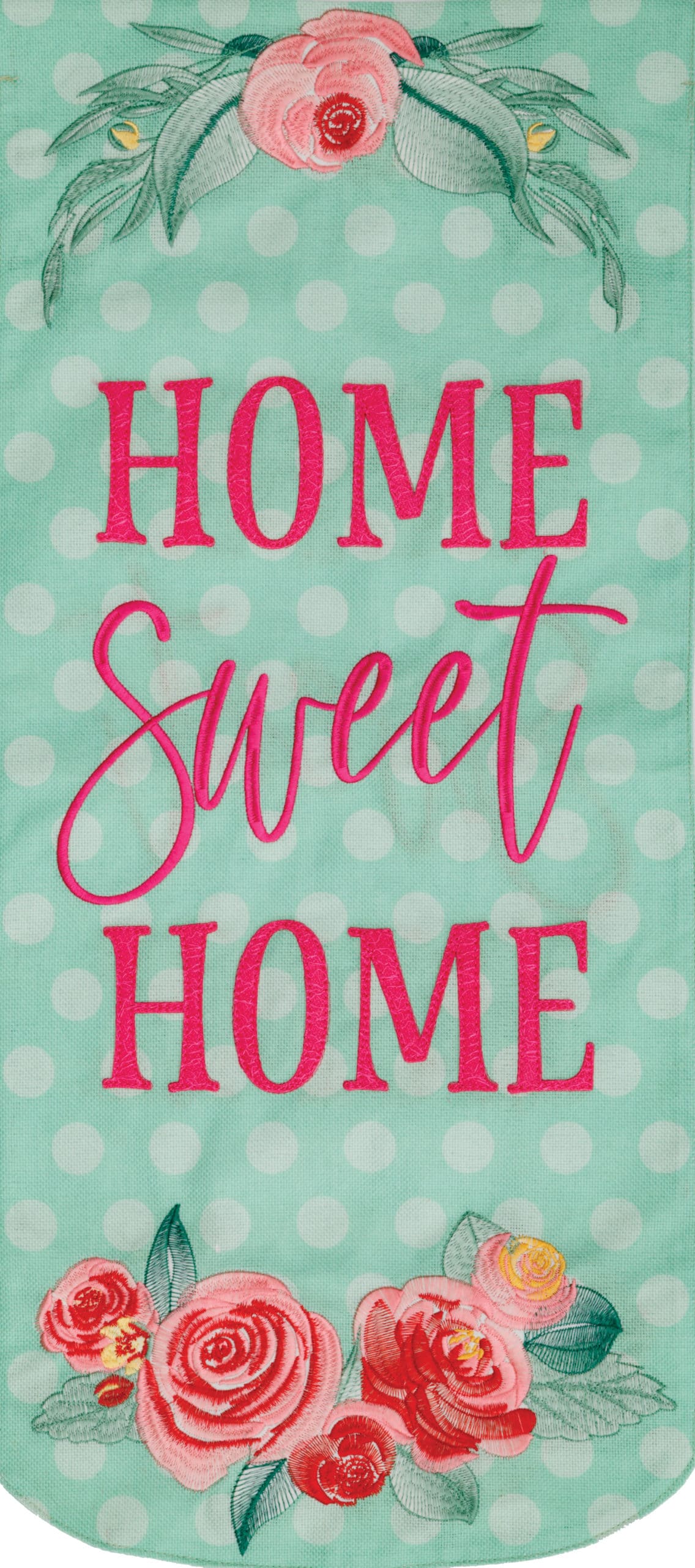Home Sweet Home Everlasting Impressions Garden Flag; Polyester 12.5"x28"
